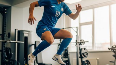 A football strength coach can guide a football athlete to improved performance